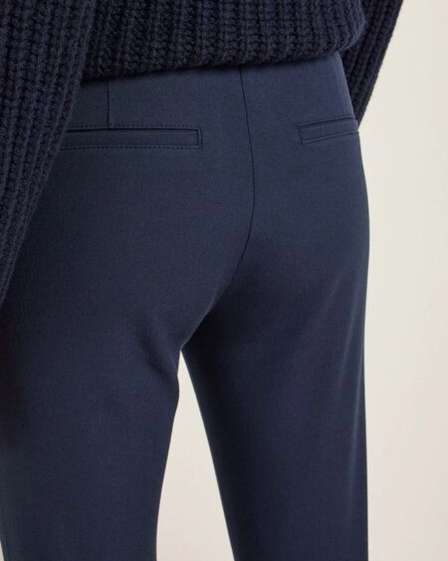 LANIUS Hose mit ausgestelltem Bein aus Bio-Baumwolle und Comfort Stretch – Ansicht 3