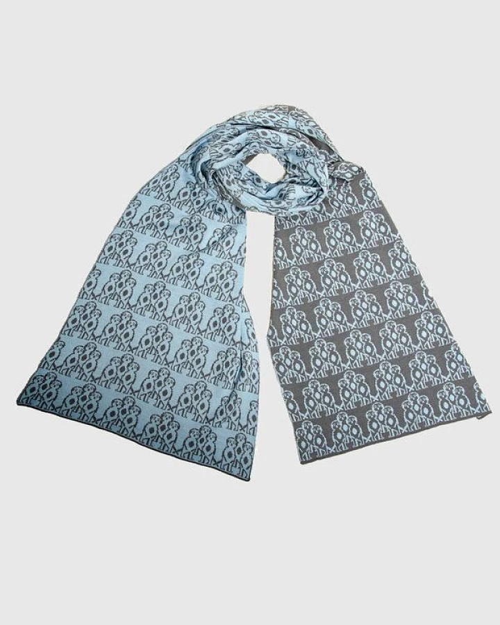 LANARTO slow fashion Schal „Erdmännchen“ aus Merinowolle Extrasoft