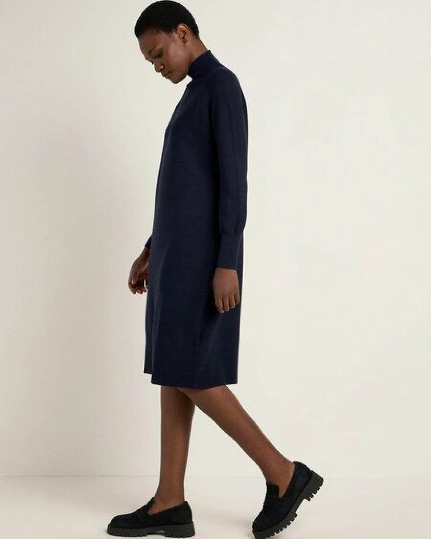 LANIUS Rollkragenkleid aus Bio-Merinowolle – Ansicht 2