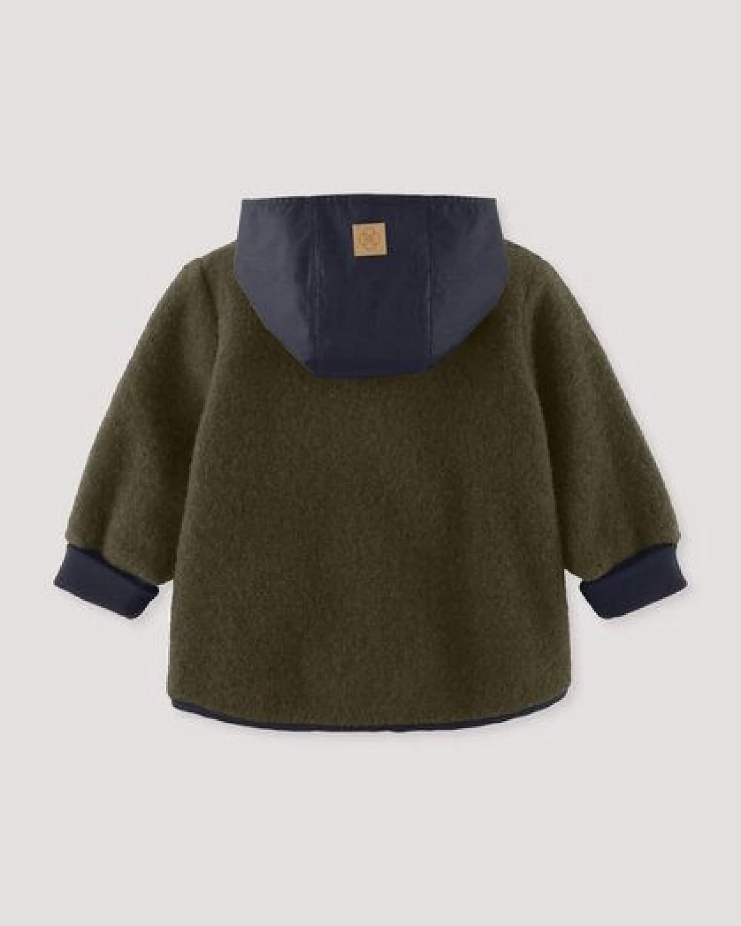 hessnatur Wollfleece-Jacke mit Patch aus Bio-Merinowolle – Ansicht 3