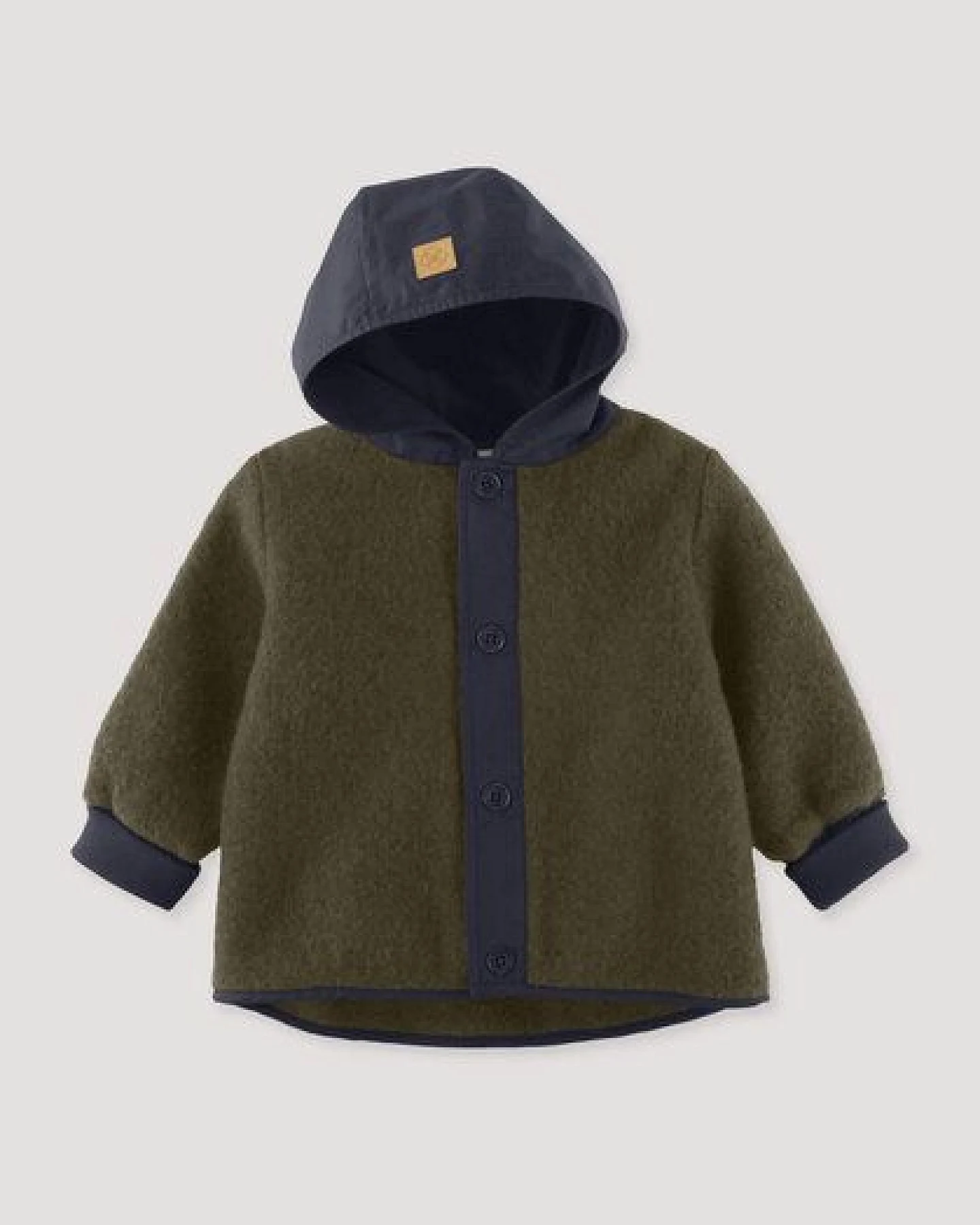 hessnatur Wollfleece-Jacke mit Patch aus Bio-Merinowolle – Ansicht 2