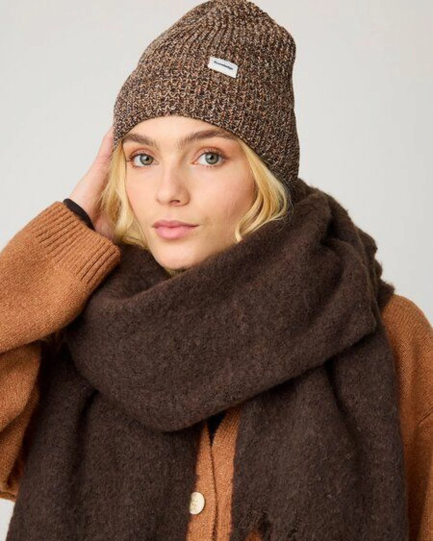 KnowledgeCotton Apparel Beanie aus gezwirntem Garn aus Bio-Baumwolle – Ansicht 2