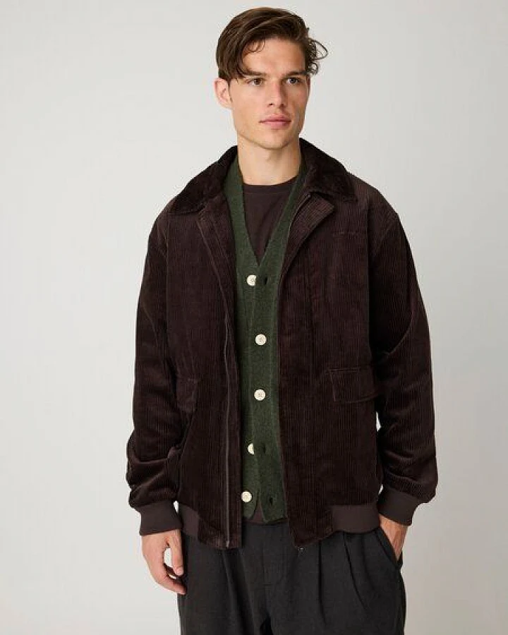 KnowledgeCotton Apparel Cord Bomberjacke aus Bio-Baumwolle