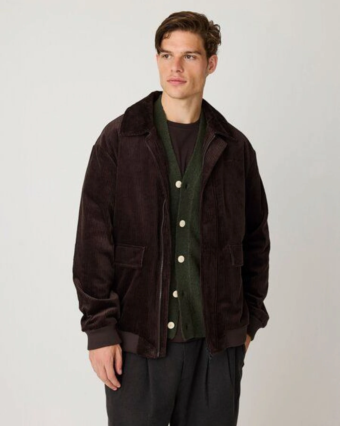KnowledgeCotton Apparel Cord Bomberjacke aus Bio-Baumwolle – Ansicht 3