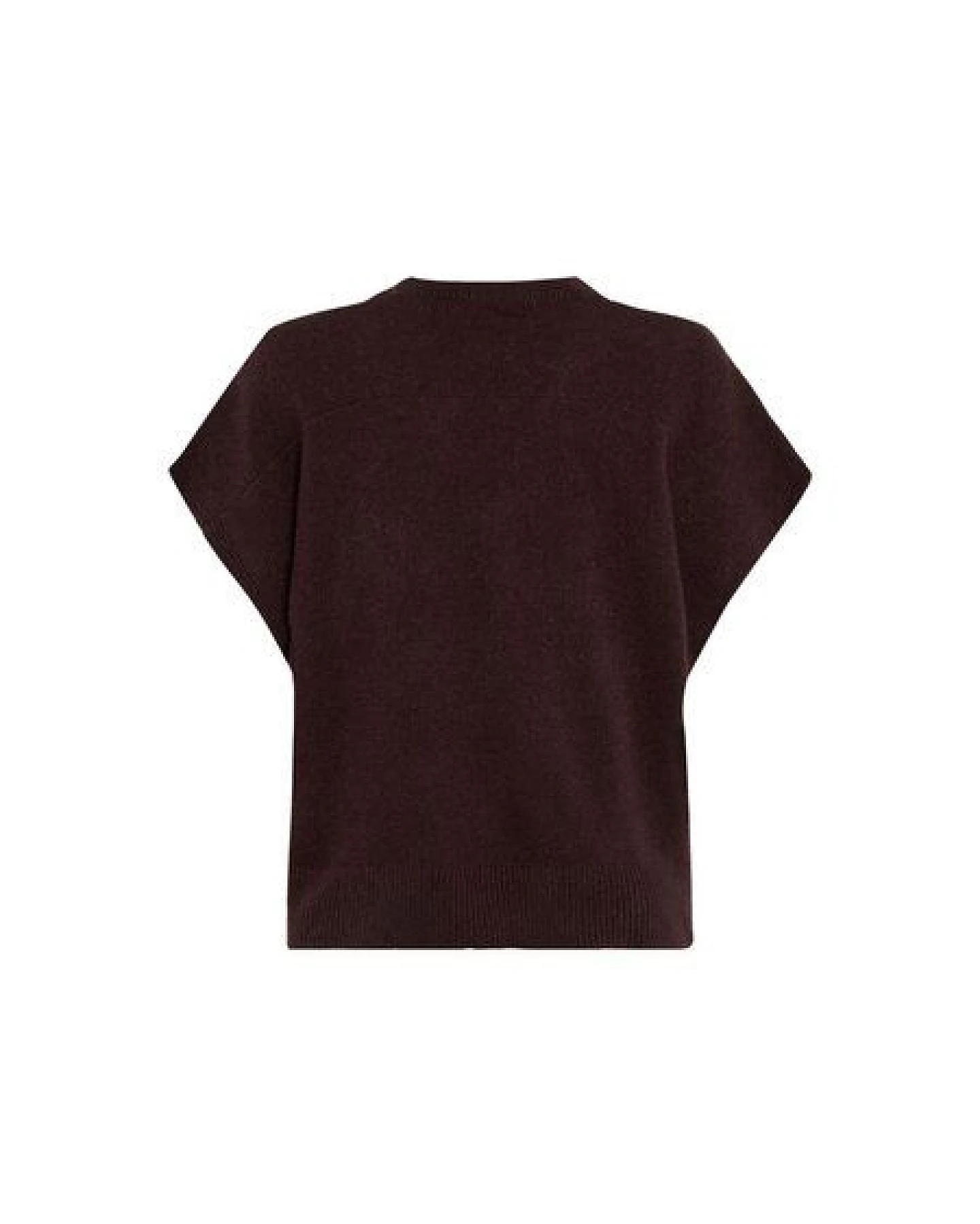 KnowledgeCotton Apparel Lockerer Strick-Pullunder mit V-Ausschnitt aus Bio-Lammwolle – Ansicht 3