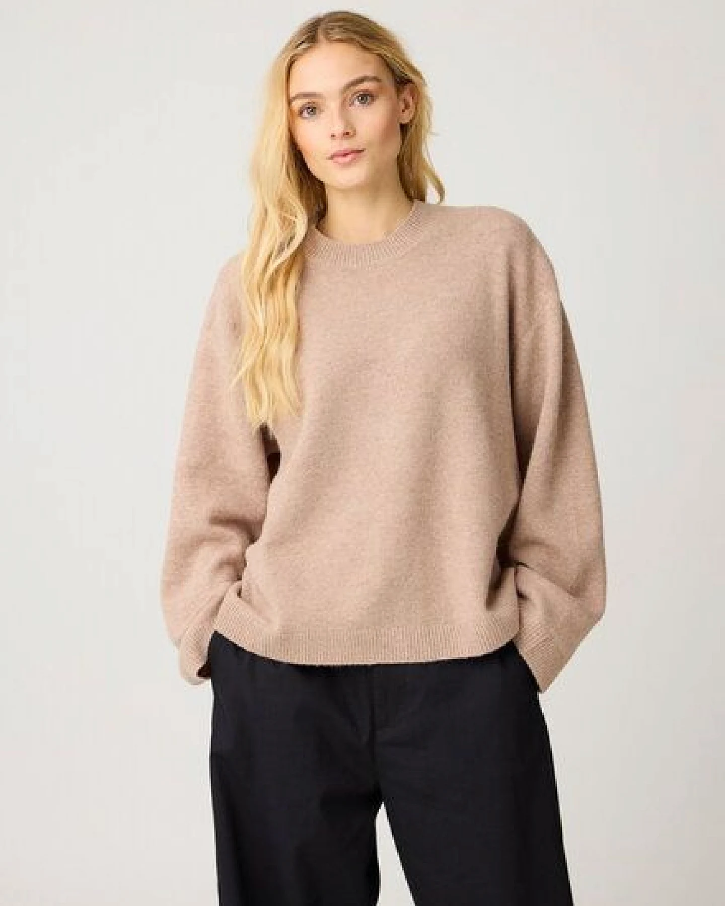 KnowledgeCotton Apparel Rundhals-Strickpullover aus Lammwolle RWS – Ansicht 4