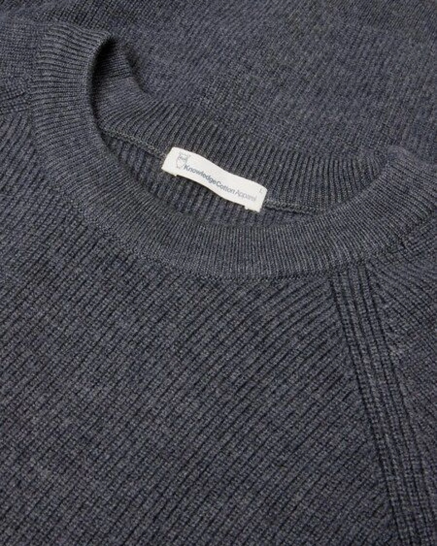 KnowledgeCotton Apparel Rundhalsausschnitt-Pullover aus Bio-Merinowolle – Ansicht 4