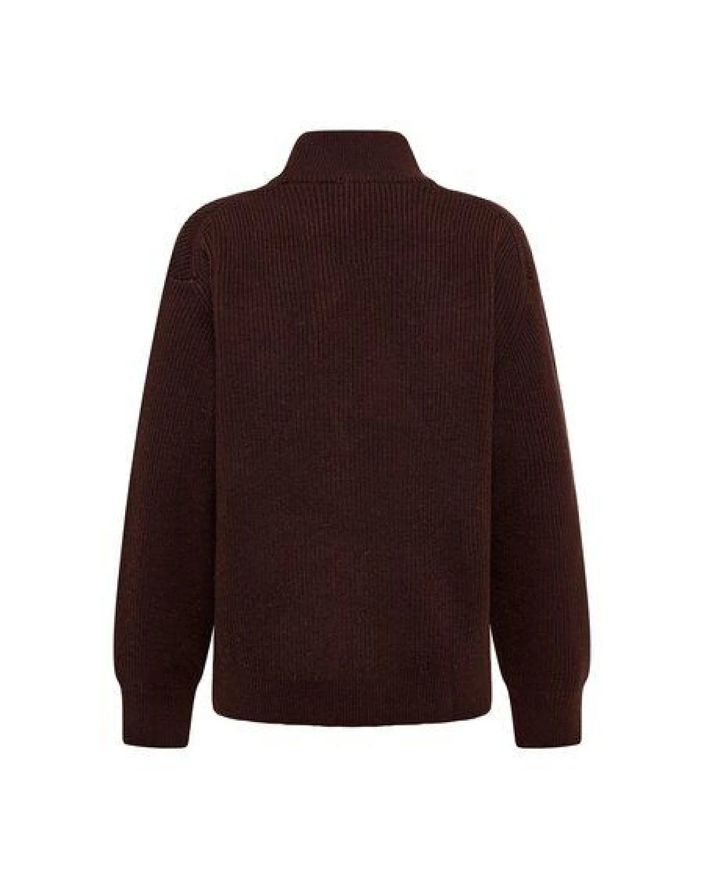 KnowledgeCotton Apparel Strickpullover mit gerippten Stehkragen aus Bio-Merinowolle – Ansicht 3