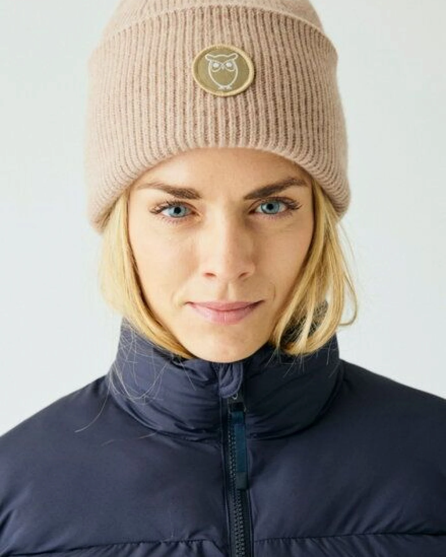 KnowledgeCotton Apparel Woll-Mütze - Rib Beanie - aus 100% Merino Wolle – Ansicht 2