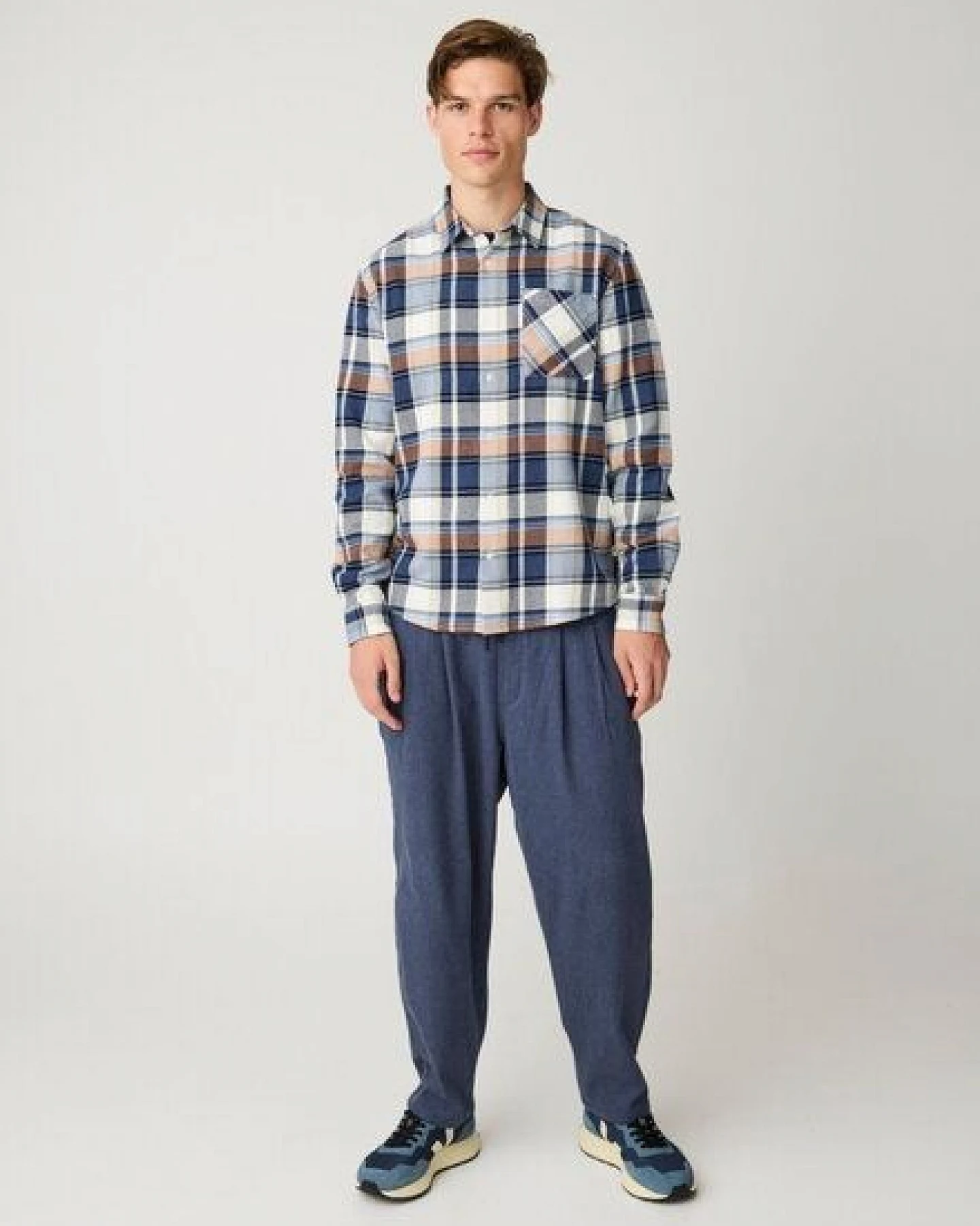KnowledgeCotton Apparel Kariertes Hemd CHECKERED SHIRT Flanell aus Bio-Baumwolle – Ansicht 2