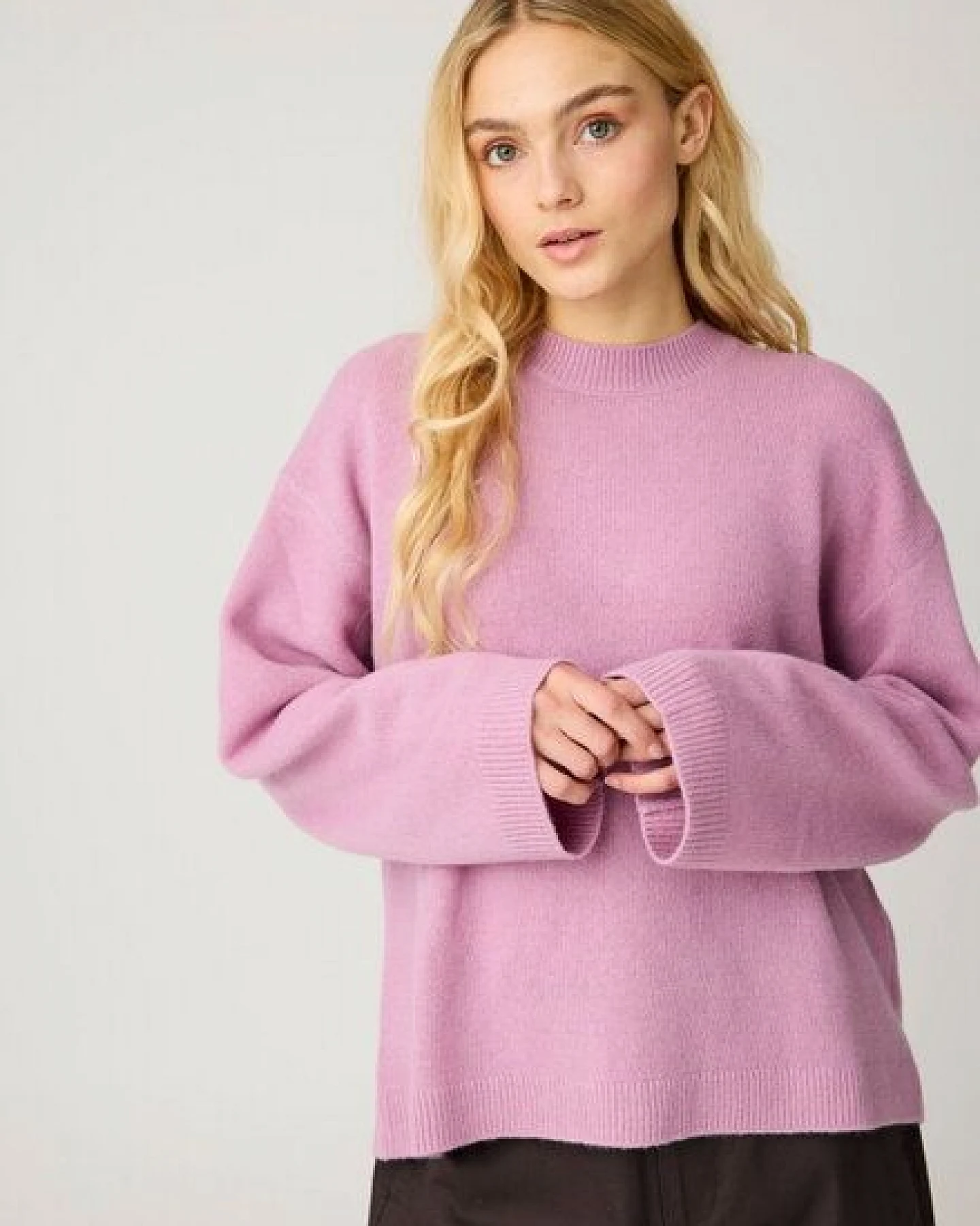 KnowledgeCotton Apparel Rundhals-Strickpullover aus Lammwolle RWS – Ansicht 3