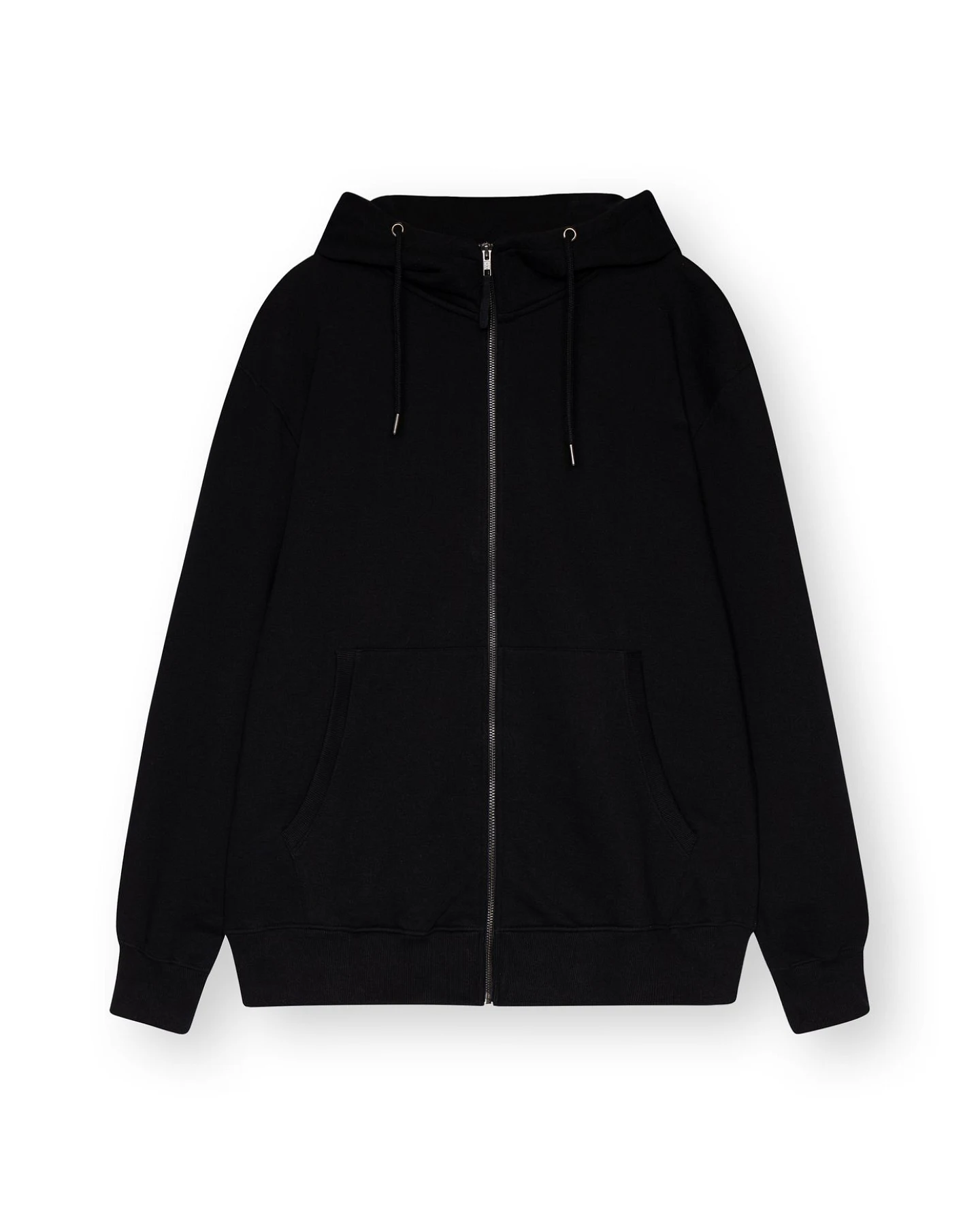 ThokkThokk Herren vegan Zip Hoodie Tt1040 Schwarz – Ansicht 2