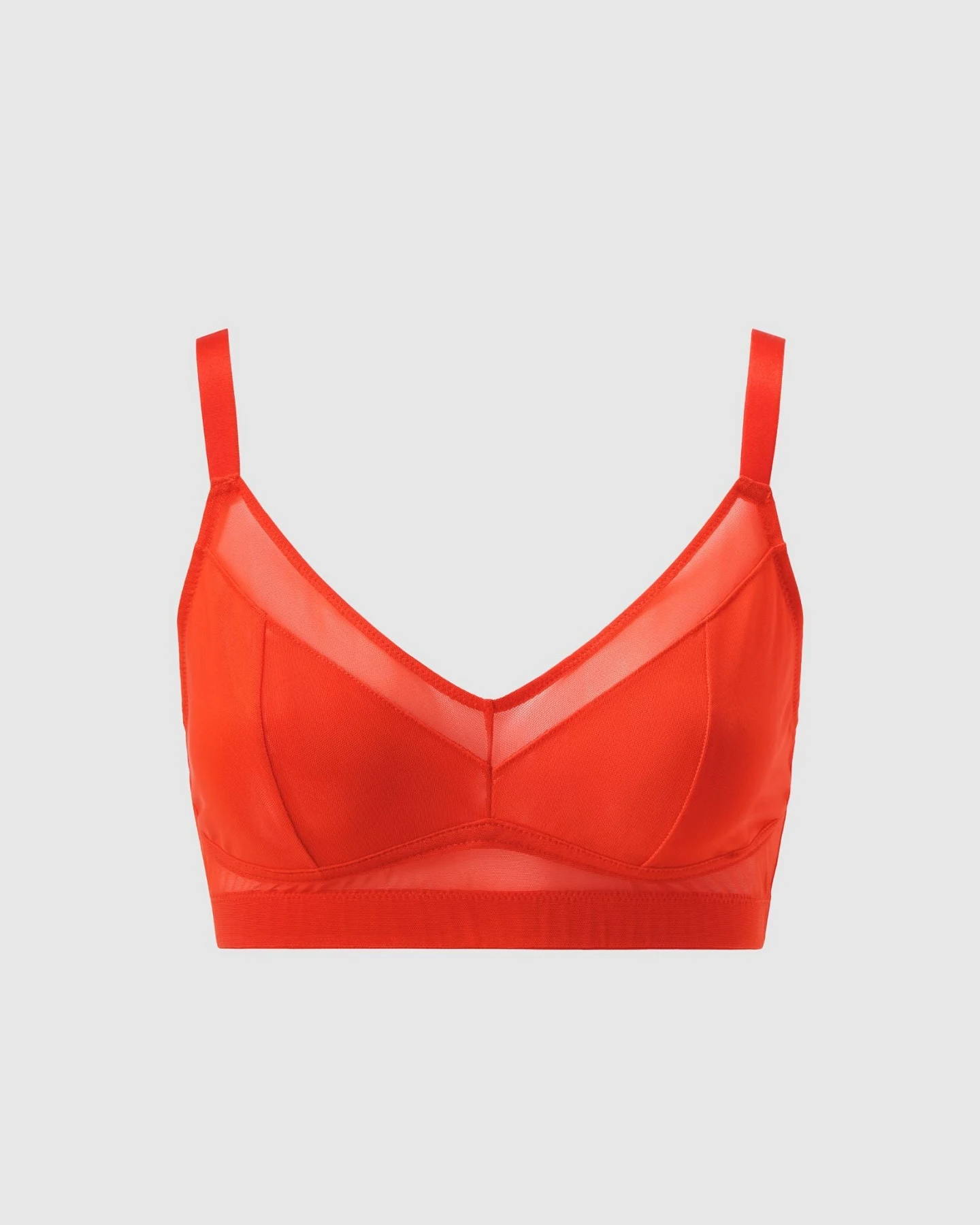 Understatement Damen vegan Bralette Mesh Support Plus Feuerrot – Ansicht 2