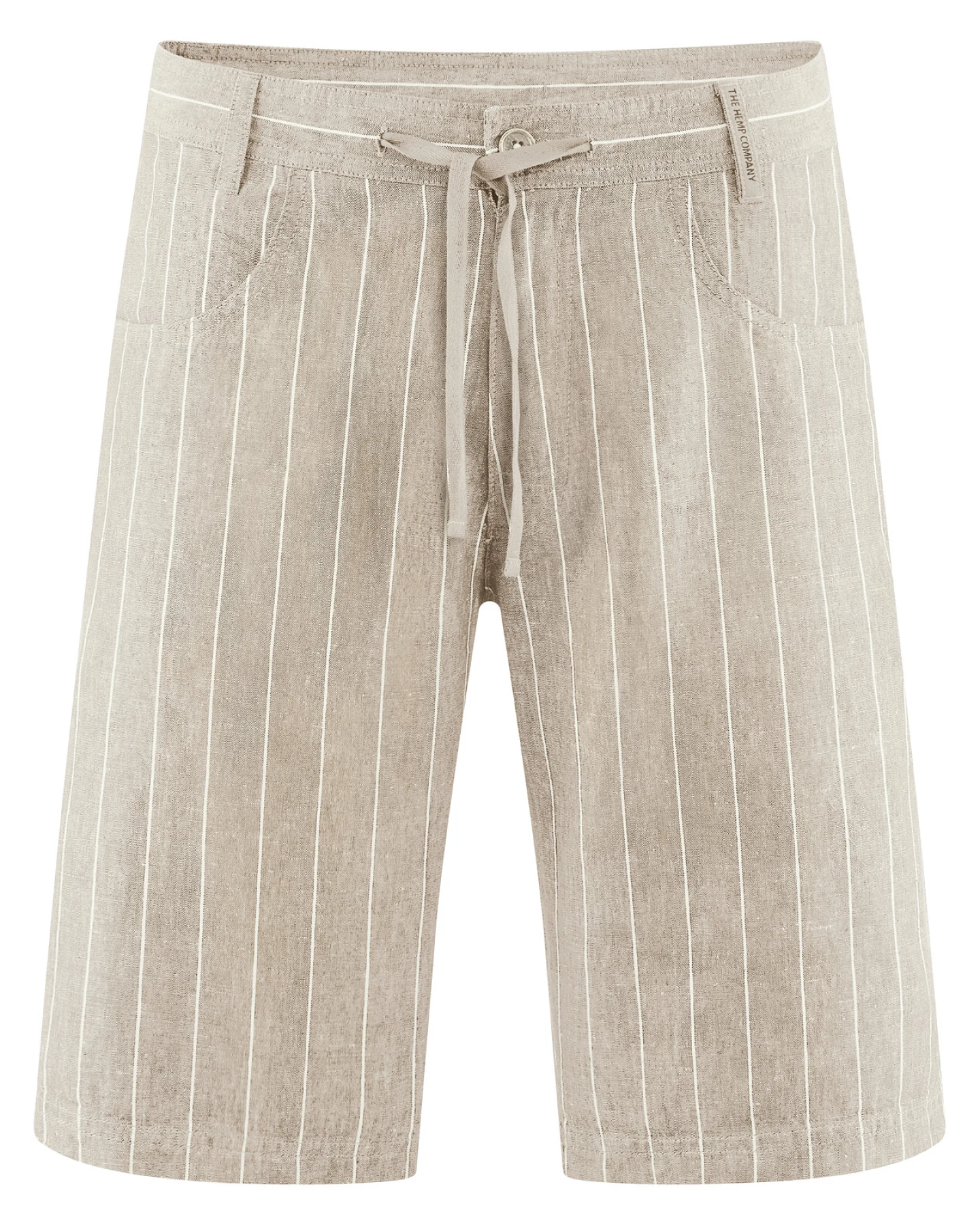 Hempage Herren vegan Shorts Gestreift Distel Beige – Ansicht 2
