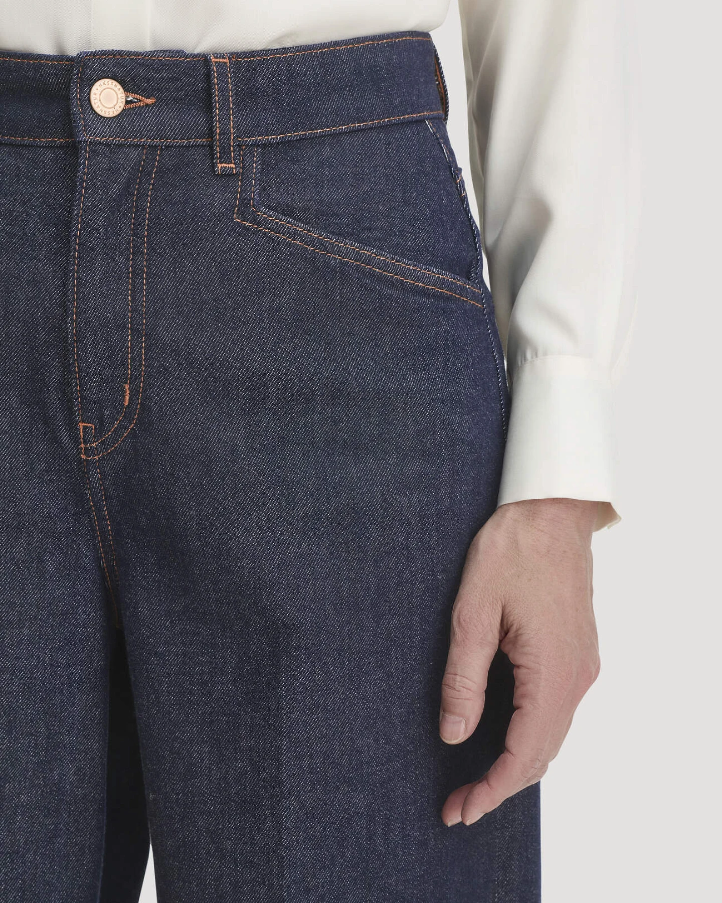hessnatur Damen Jeans VONNA Super Wide Leg aus Bio-Baumwolle - blau - Größe 31/32 – Ansicht 3