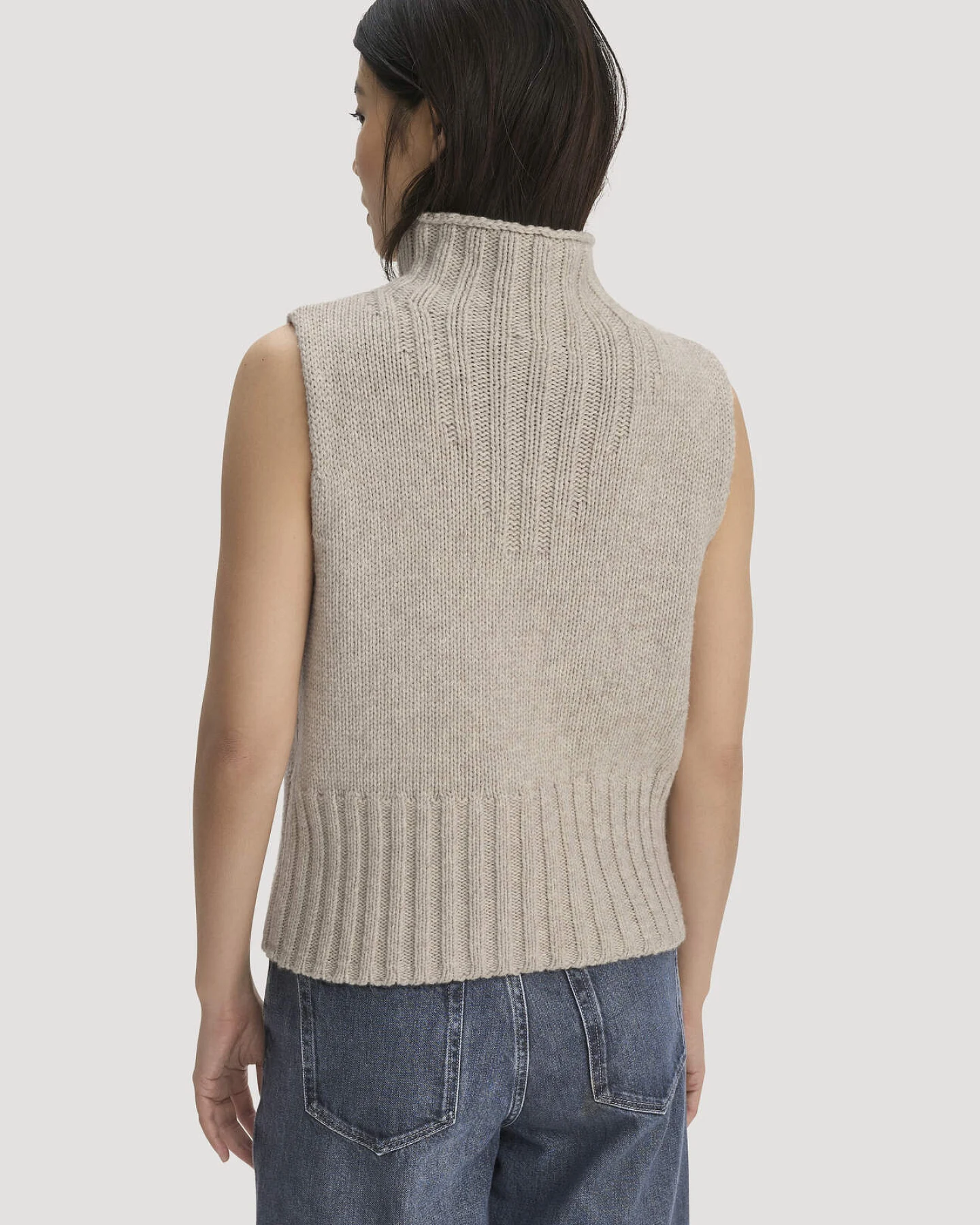 hessnatur Damen Strick Pullover aus Wolle und Bio-Baumwolle - beige - Größe XXL – Ansicht 3