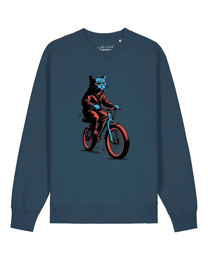 Watapparel Sweatshirt Katze auf Fahrrad
