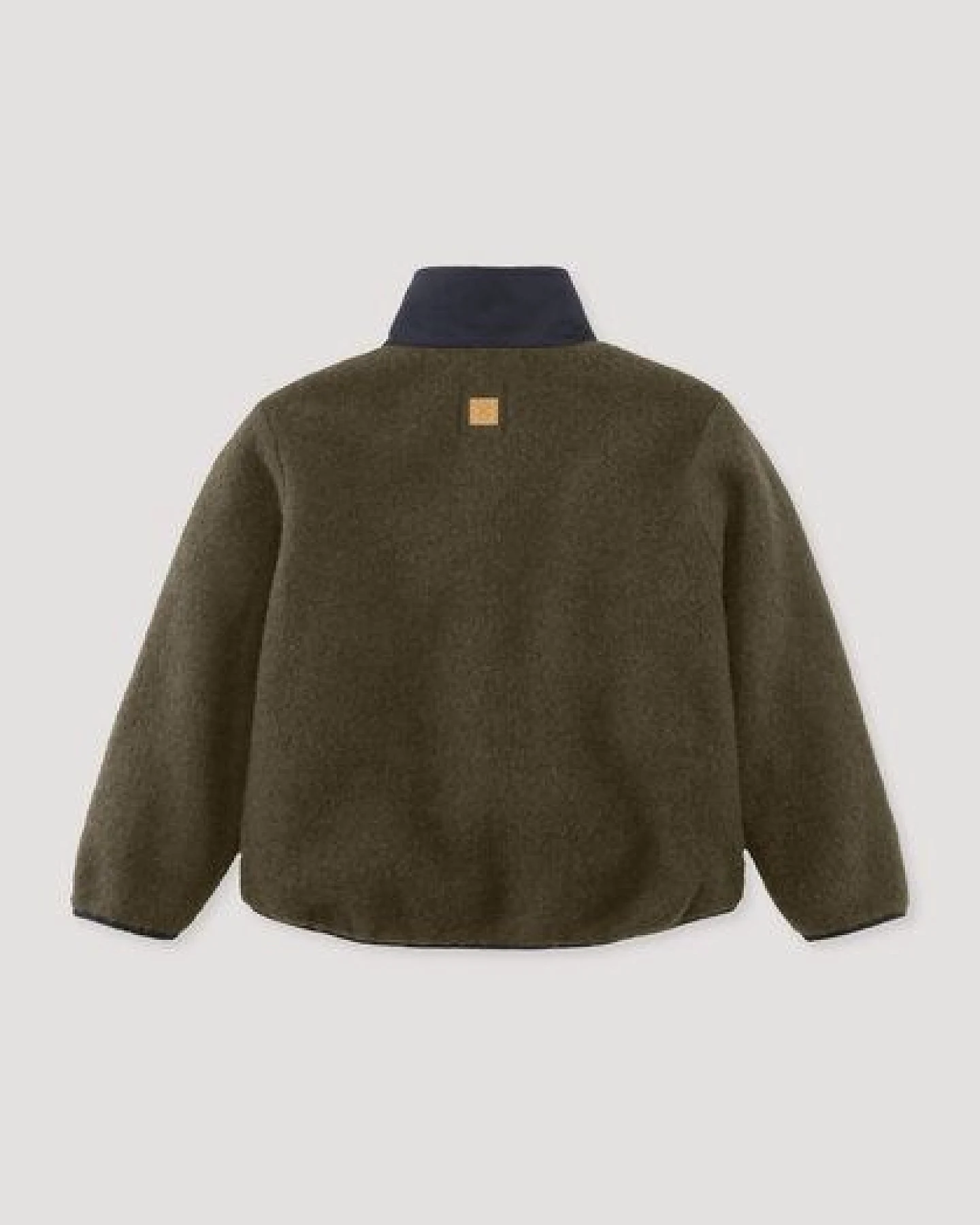 hessnatur Wollfleecejacke Regular mit Patch aus reiner Schurwolle – Ansicht 3