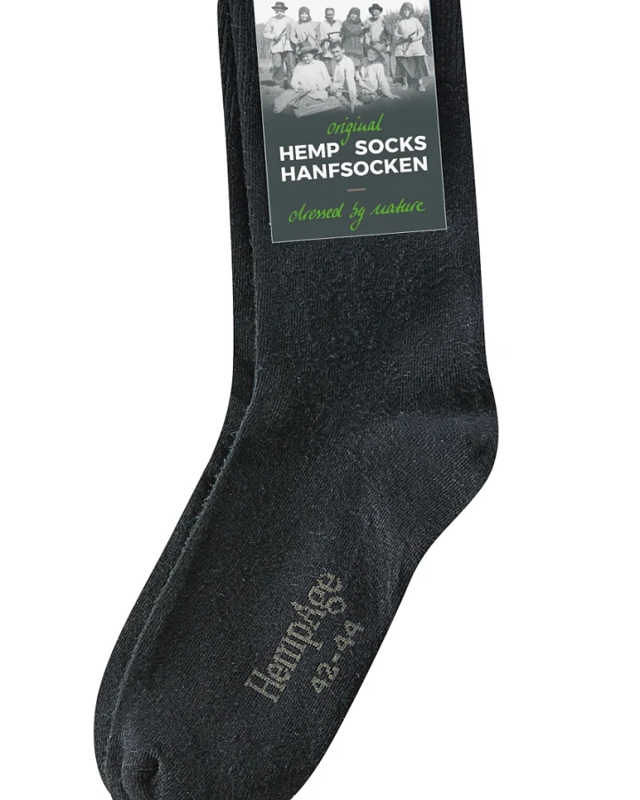 Hempage Damen vegan Socken Classic Everyday Schwarz