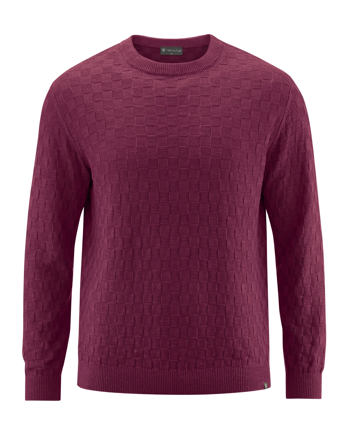 Hempage Herren vegan Pullover Weinrot – Ansicht 2