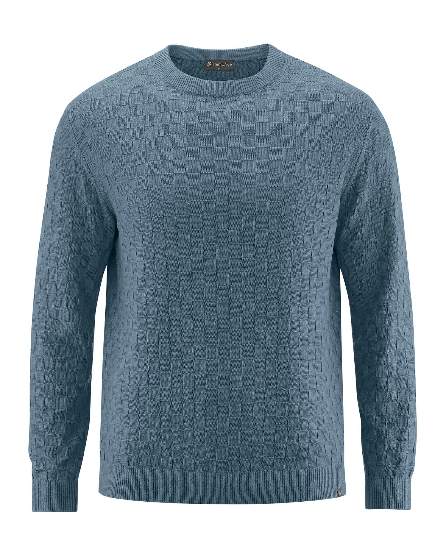 Hempage Herren vegan Pullover In Taubenblau – Ansicht 2