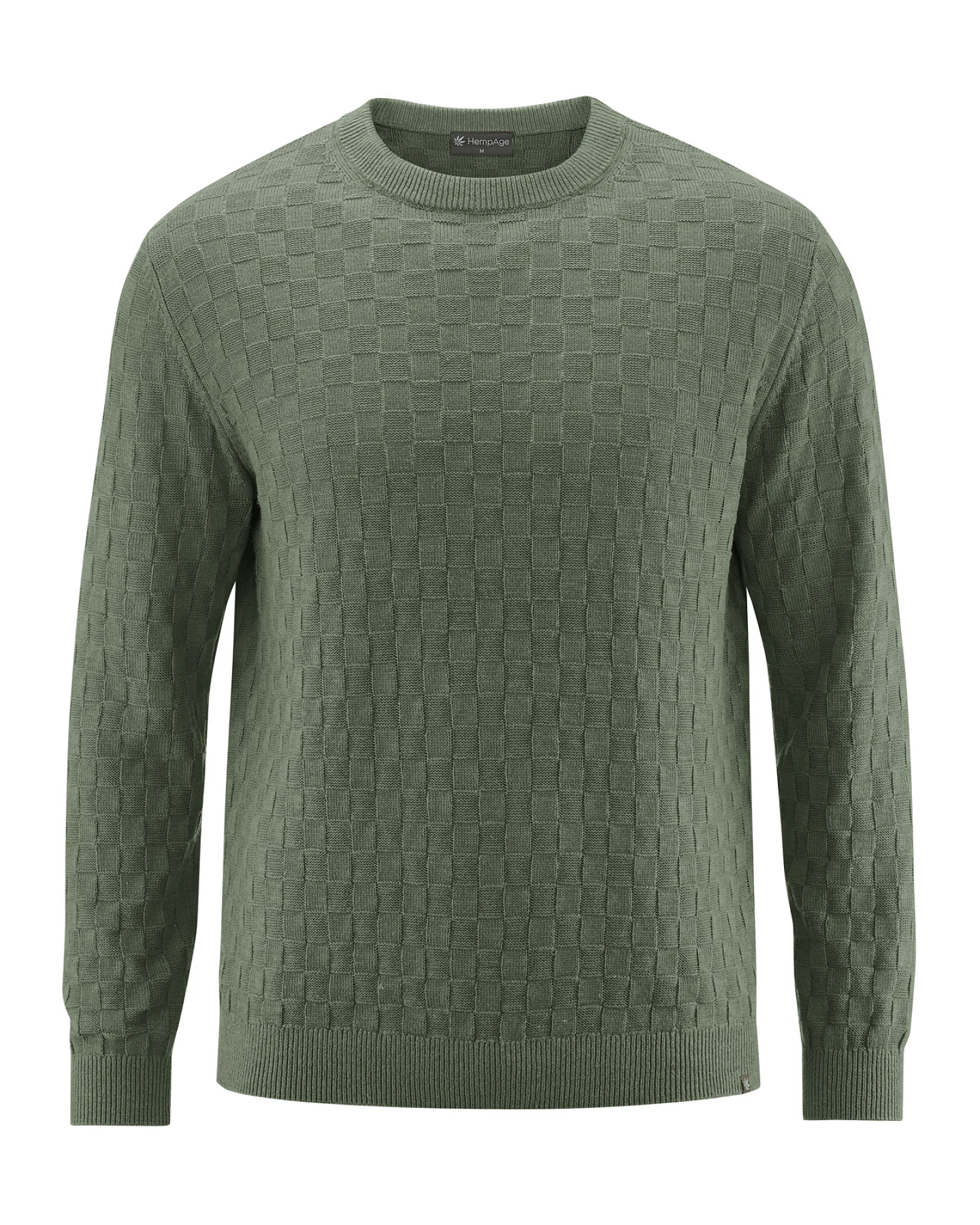 Hempage Herren vegan Pullover In Moosgrün – Ansicht 2