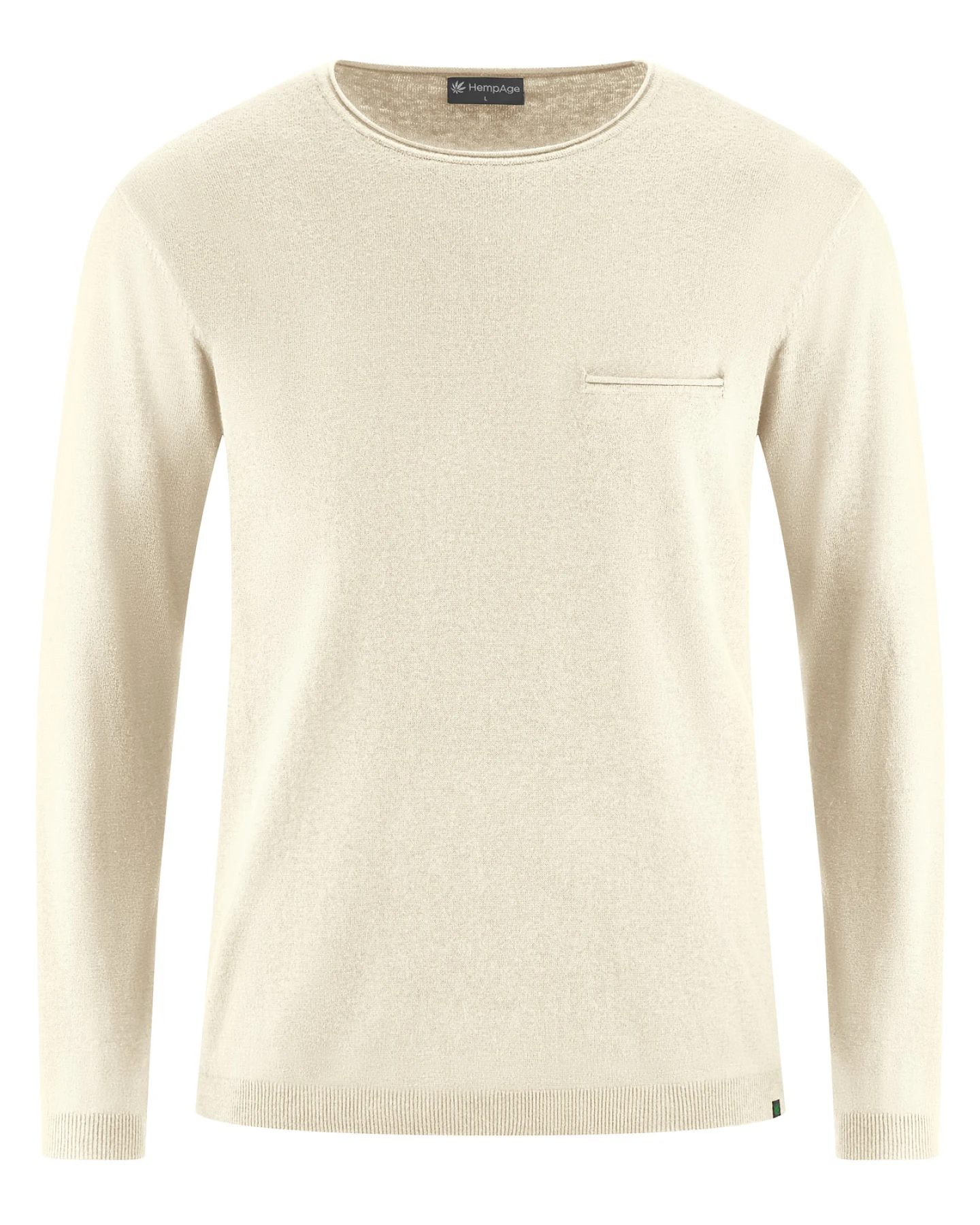 Hempage Herren vegan Strickpullover Summer Ecru – Ansicht 2