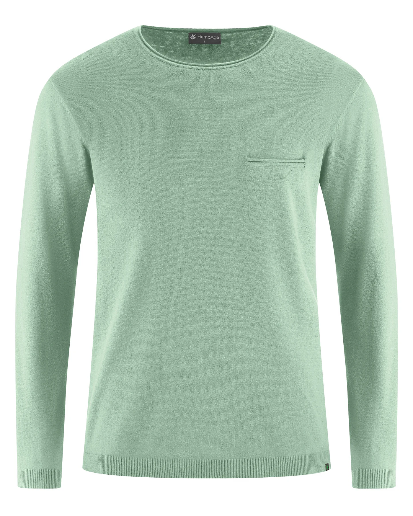 Hempage Herren vegan Pullover Summer In Mintgrün – Ansicht 2