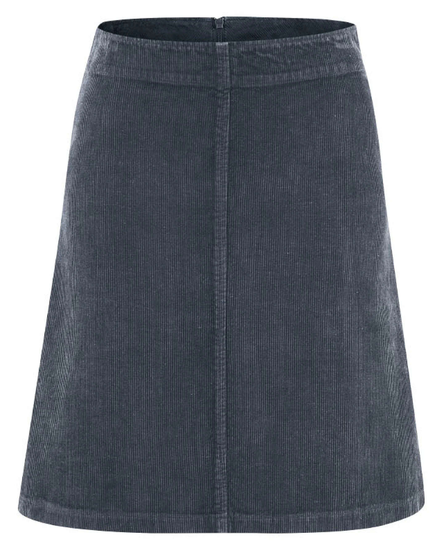 Hempage Damen vegan A-Linien-Rock Aus Cord Dunkelgrau – Ansicht 2