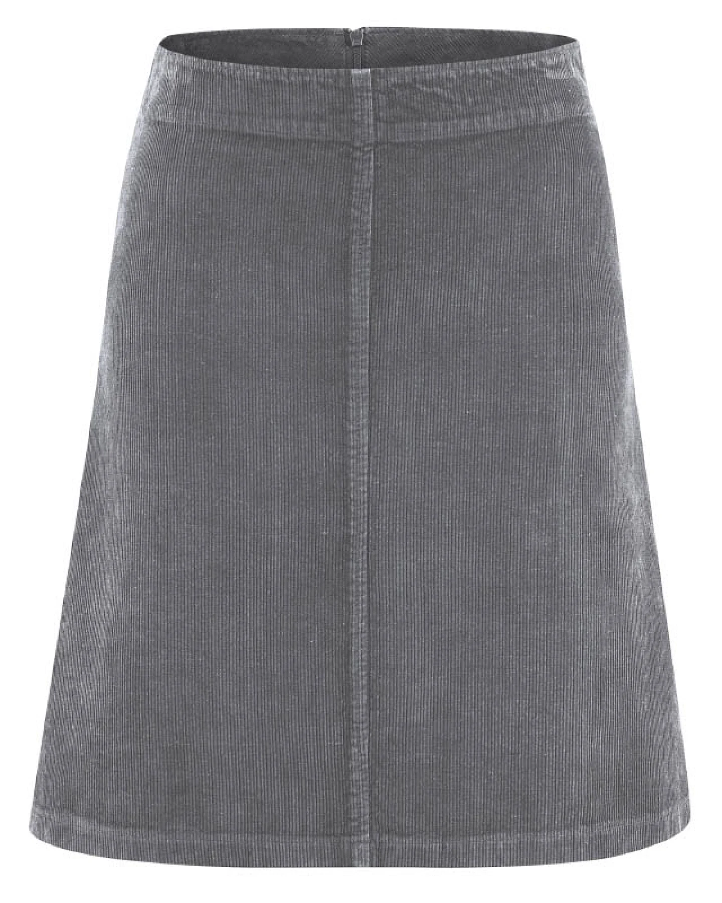 Hempage Damen vegan A-Linien Rock Aus Cord Steingrau – Ansicht 2