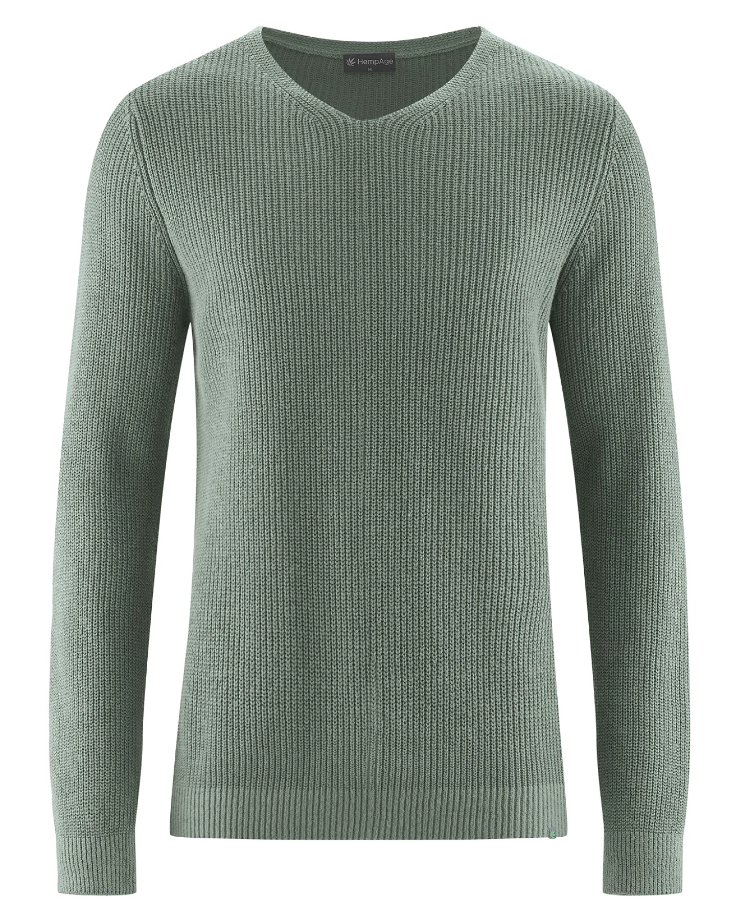 Hempage Herren vegan Pullover In Thymiangrün – Ansicht 2