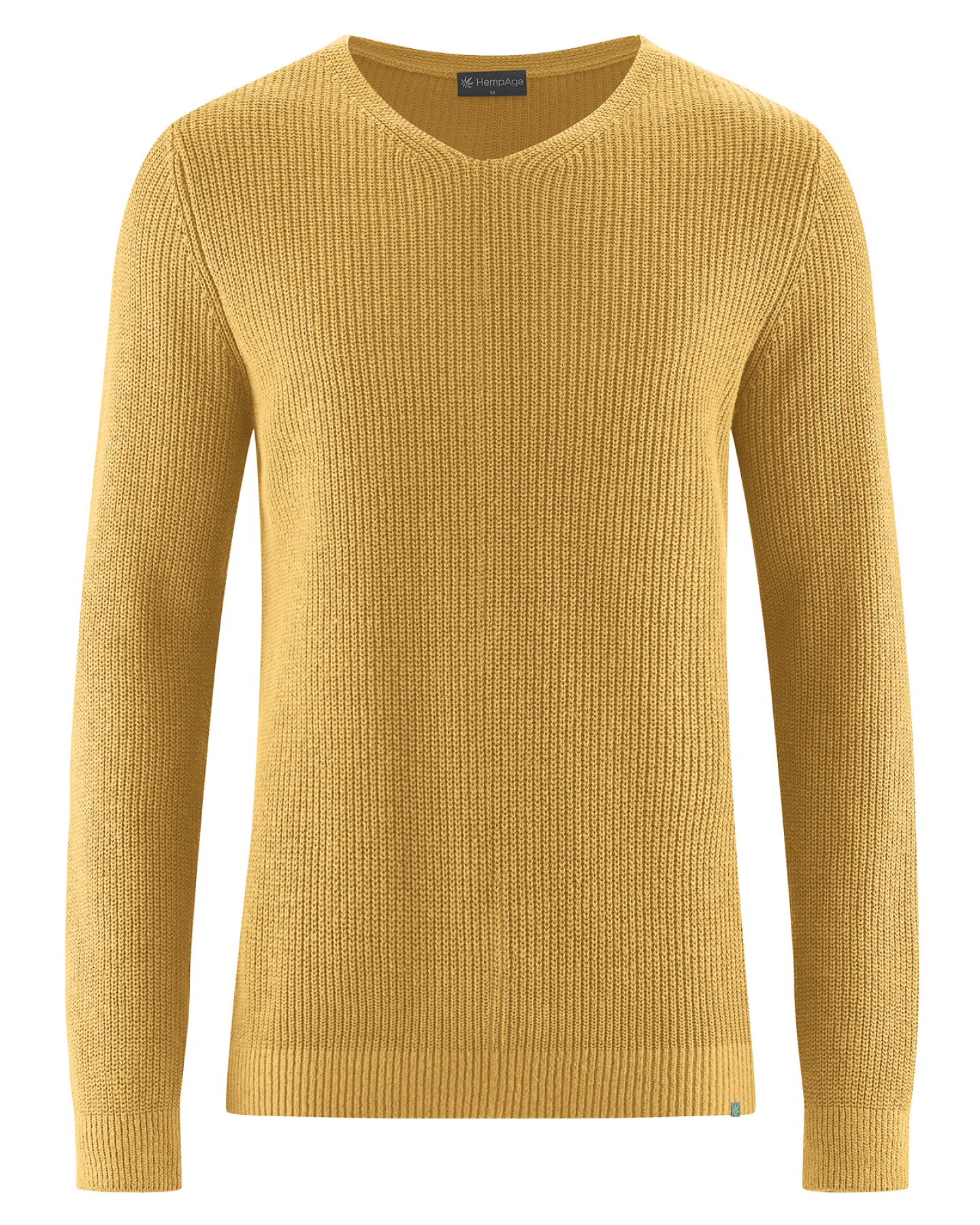 Hempage Herren vegan Pullover Dijon Gelb – Ansicht 2