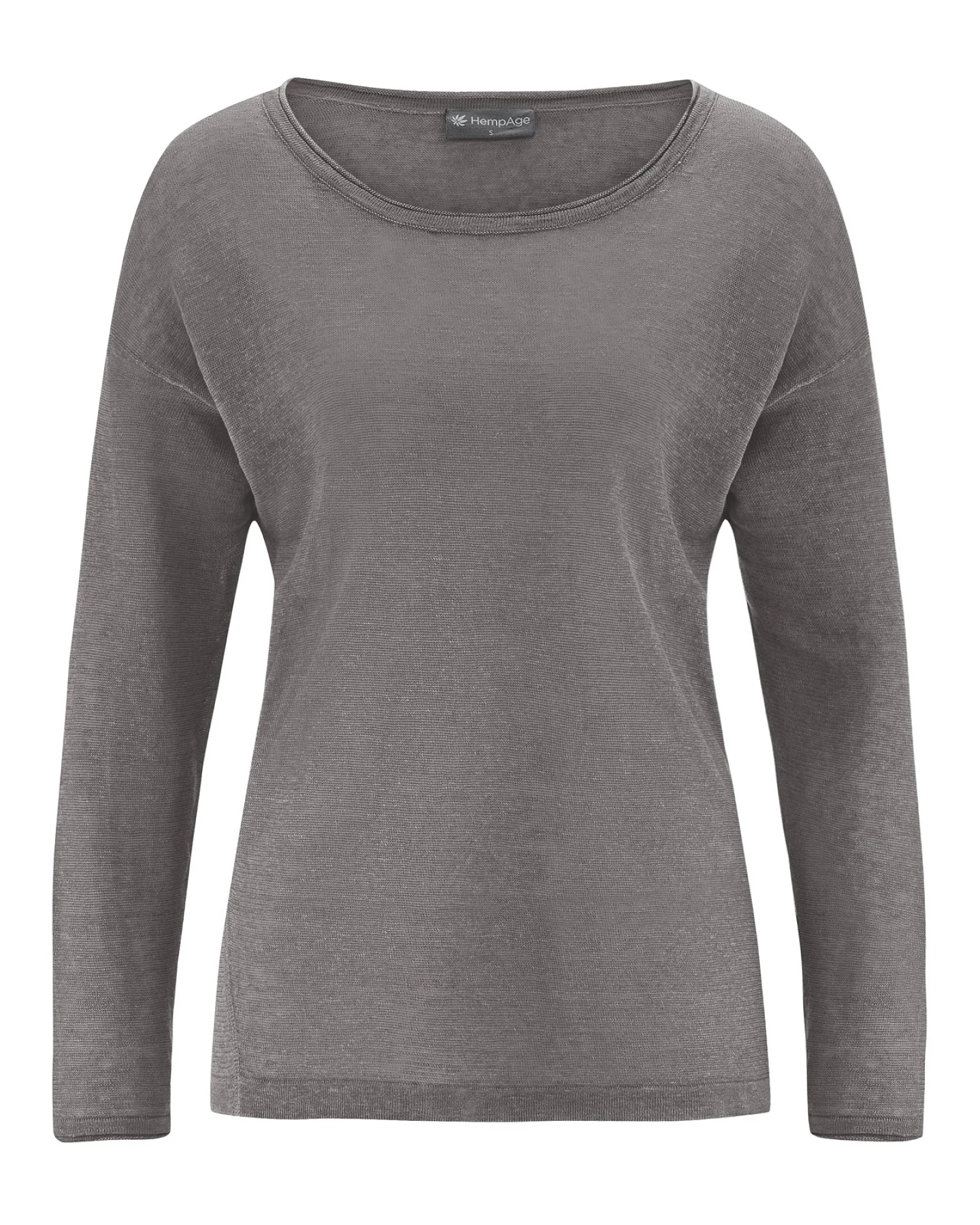 Hempage Damen vegan Pullover Airy In Taupe – Ansicht 2