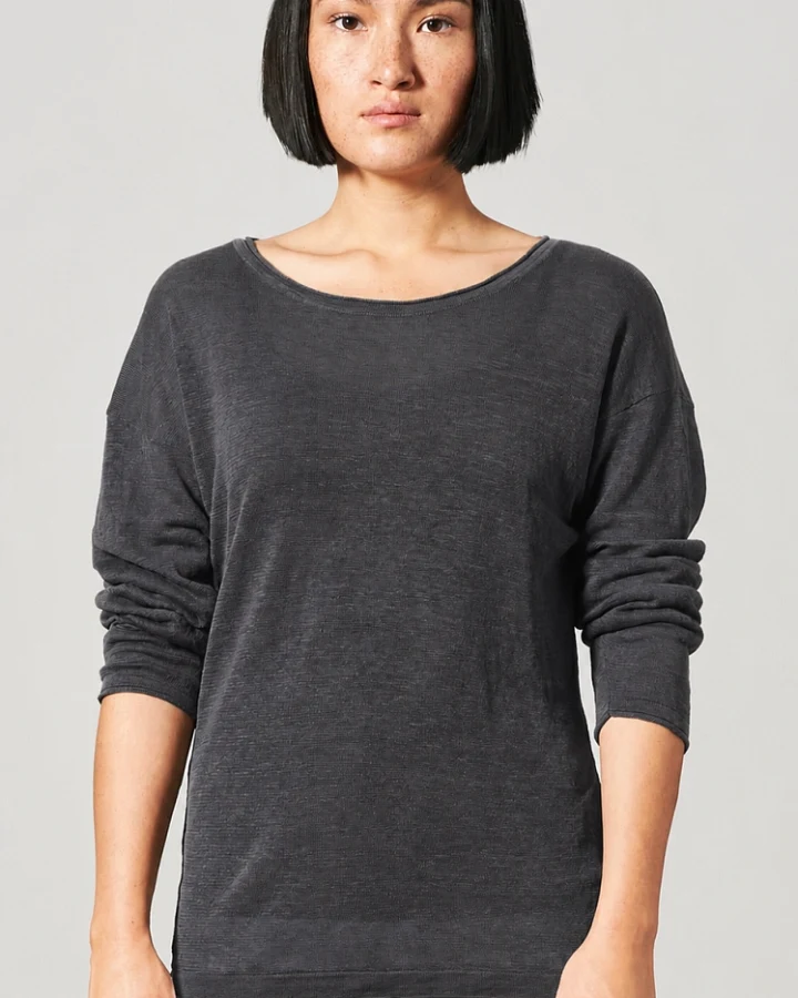 Hempage Damen vegan Pullover Airy Anthrazit