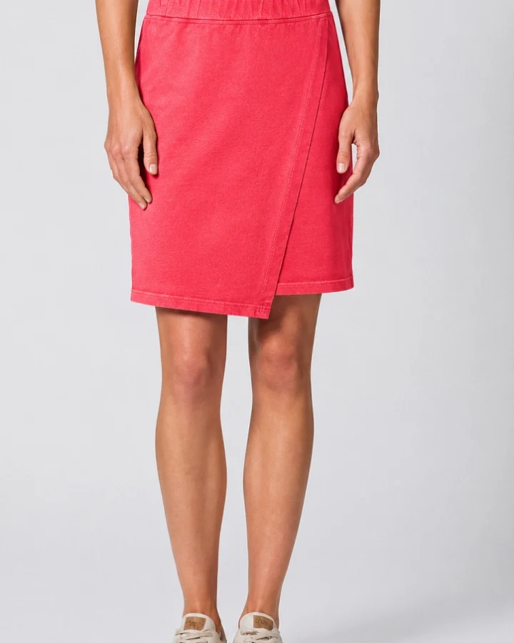 Hempage Damen vegan Wickelrock In Magnolienrosa