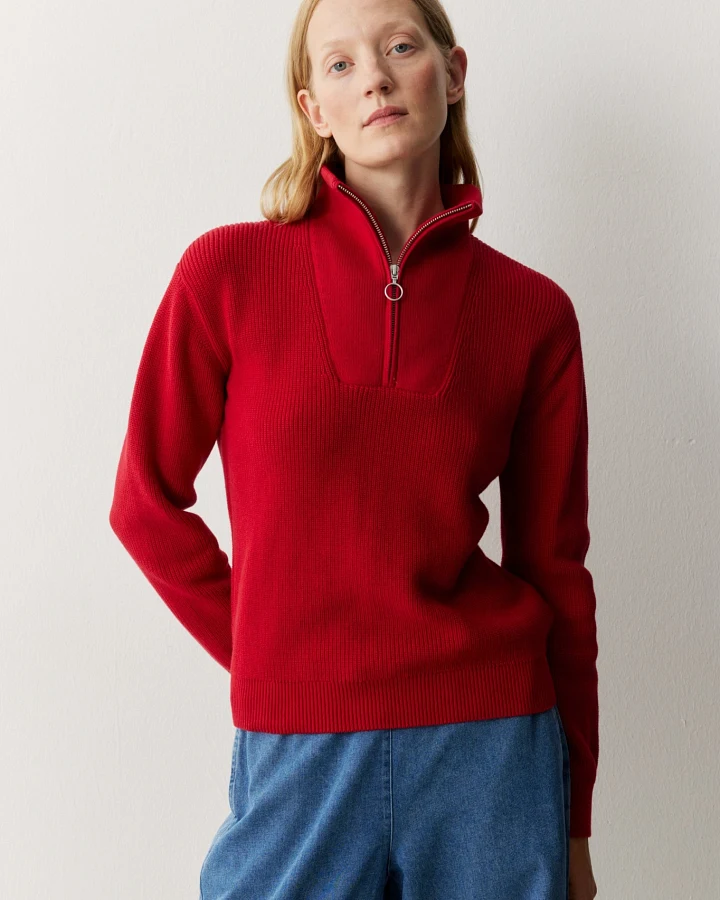 Recolution Damen vegan Pullover Nigella In Signalrot