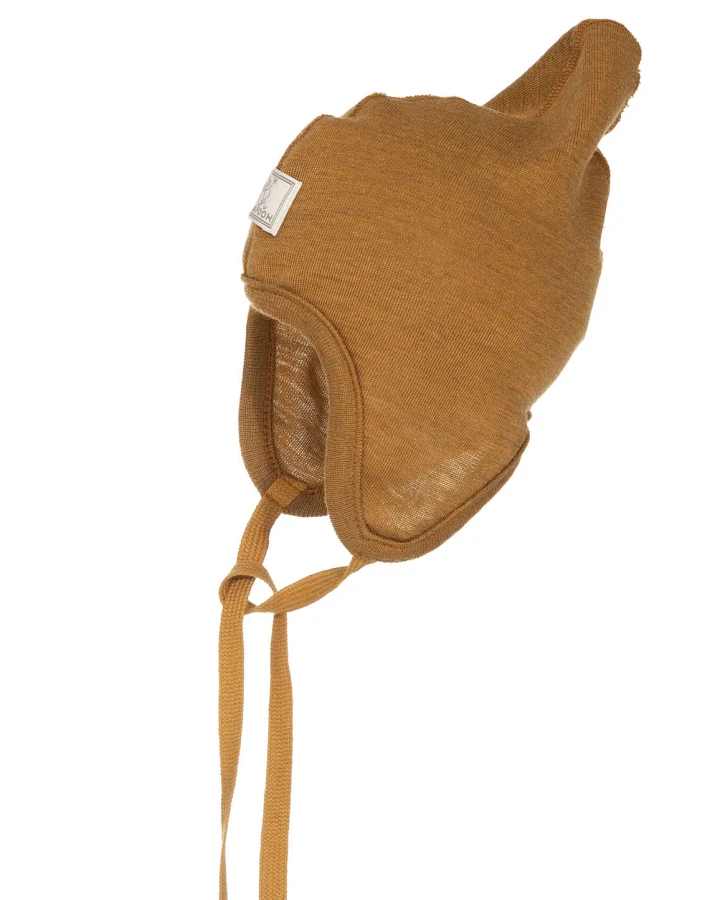 Pickapooh - Babymütze Wolle Seide "Zoe" caramel 34