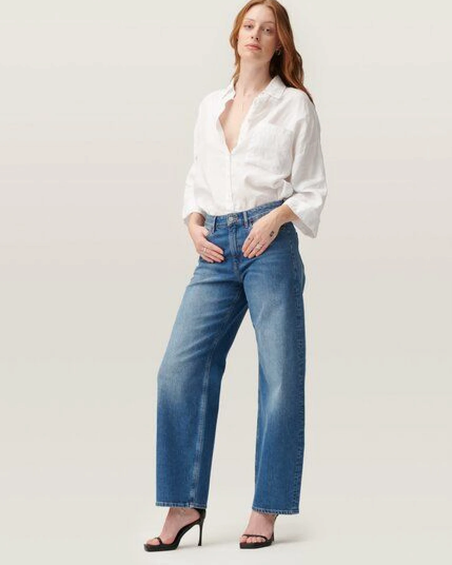 DAWN Jeans ASH Barrel Leg Medium Blue – Ansicht 2
