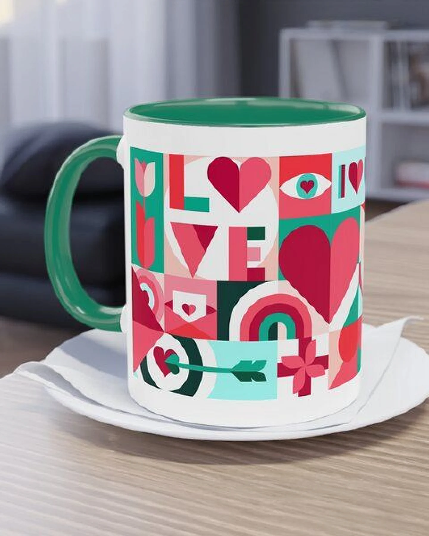 PepMelon Beere Liebe Tee & Kaffee Becher, 11oz, 330 ml – Ansicht 4