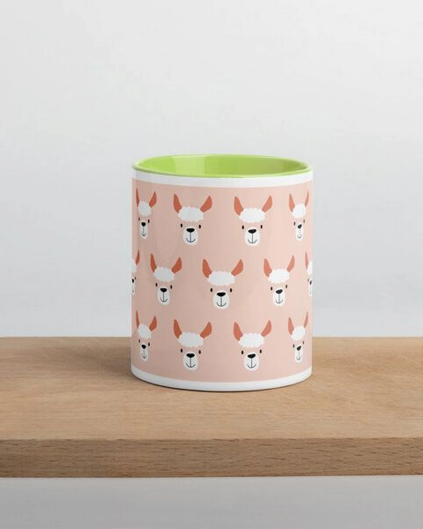 PepMelon Lama Tasse mit Farbe innen, Be Llamazing, lustige Lama Weihnachtstasse – Ansicht 3