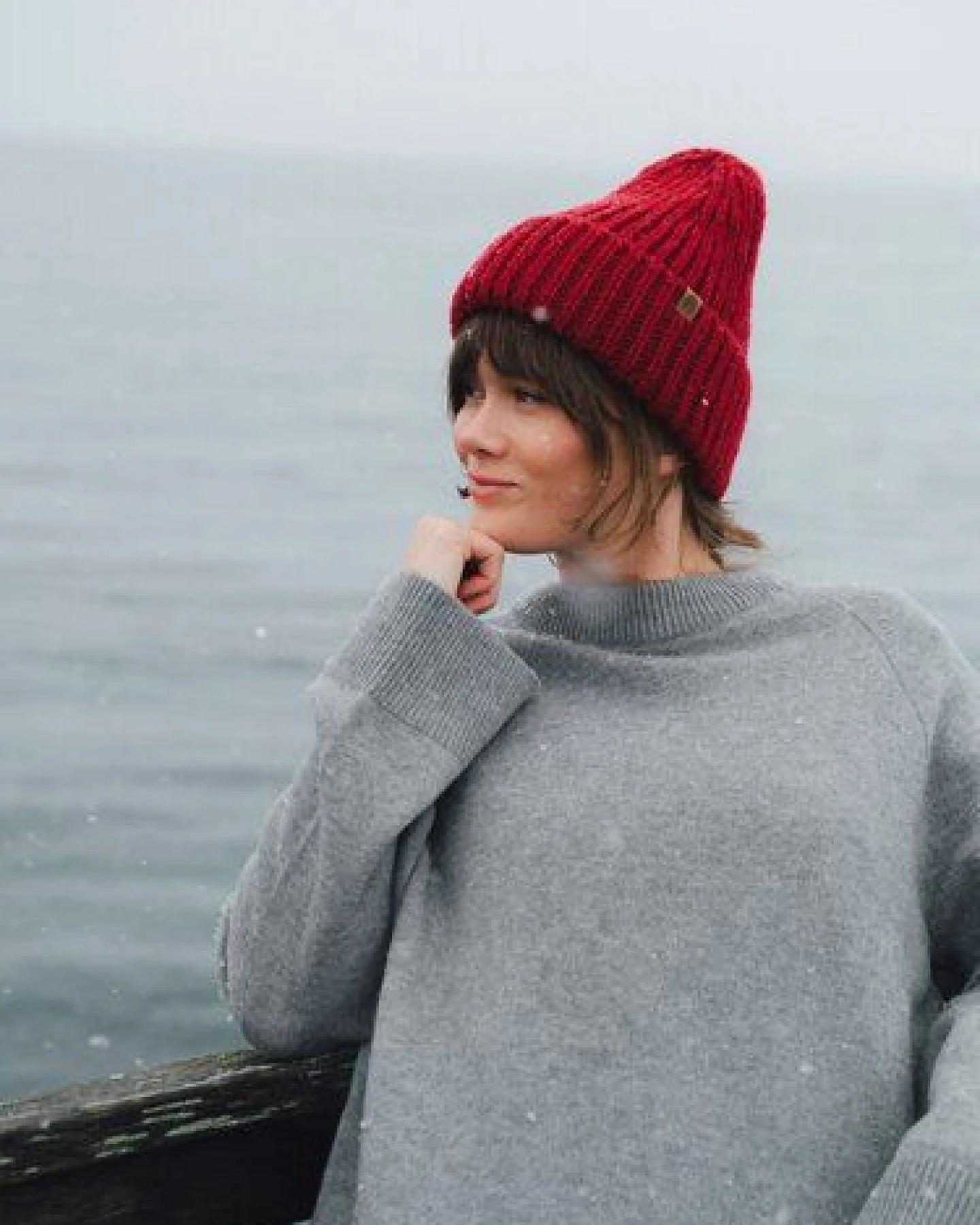 Kopyto BARIBAL - Damen Oversize Boxy Stickpullover aus Merino-wolle RWS- zertifiziert – Ansicht 3