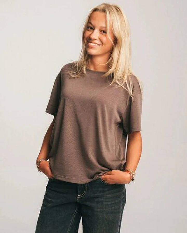 Kopyto MAU RWS Klassisches, leichtes Damen-T-Shirt aus Tencel und Merinowolle