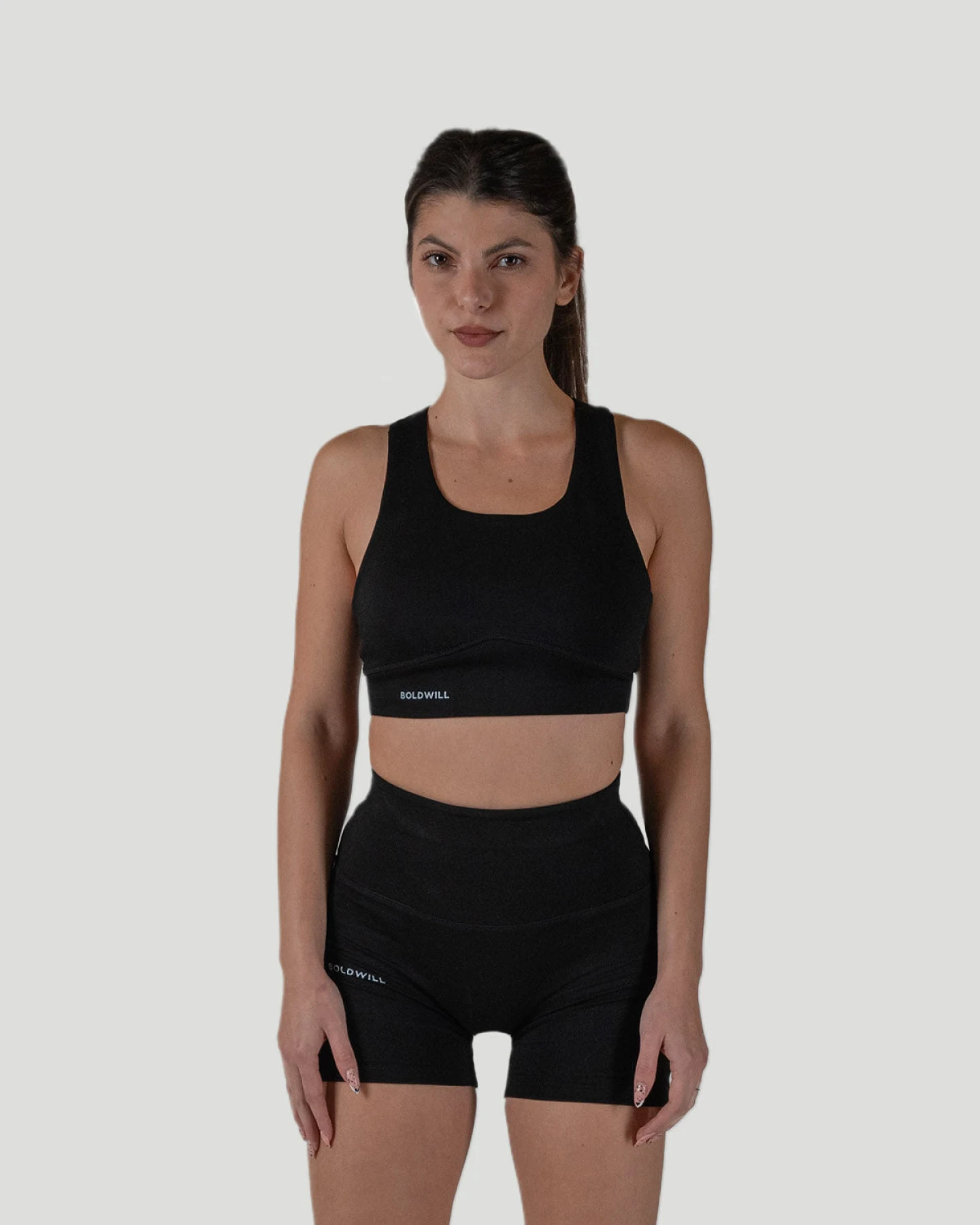Boldwill Damen vegan Sport-Bh Schwarz – Ansicht 2