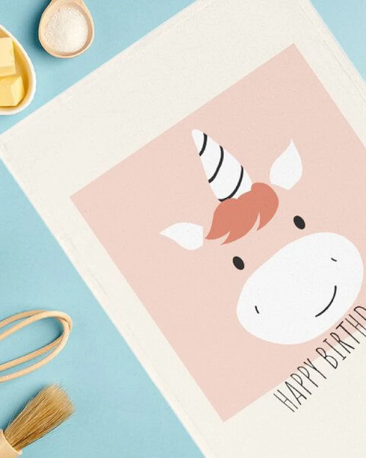 PepMelon Einhorn Geschirrtuch Geschenk für Weihnachten oder Geburtstag