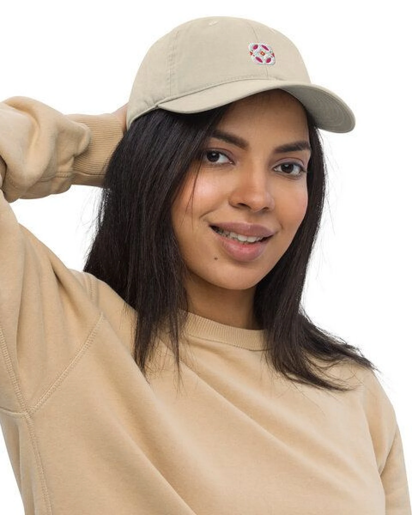 PepMelon Frühlingsvögel - 3D gestickte Bio-Baseballmütze, Baseball Cap Birds – Ansicht 3