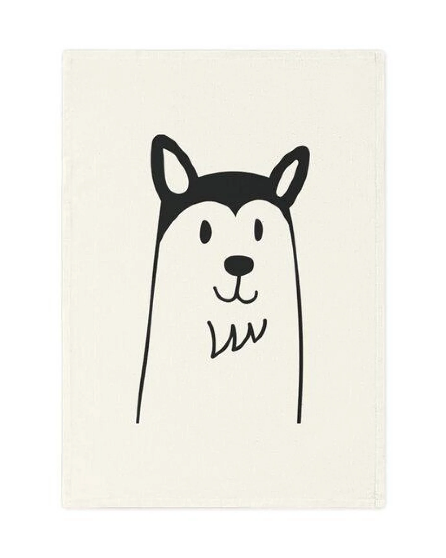 PepMelon Husky Hund Geschirrtuch, 50 x 70 cm, Bio-Baumwolle – Ansicht 2