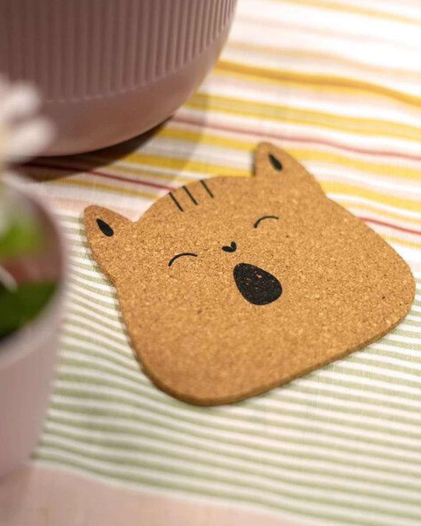 PepMelon Katzen Korkuntersetzer aus Kork, 6er set – Ansicht 4