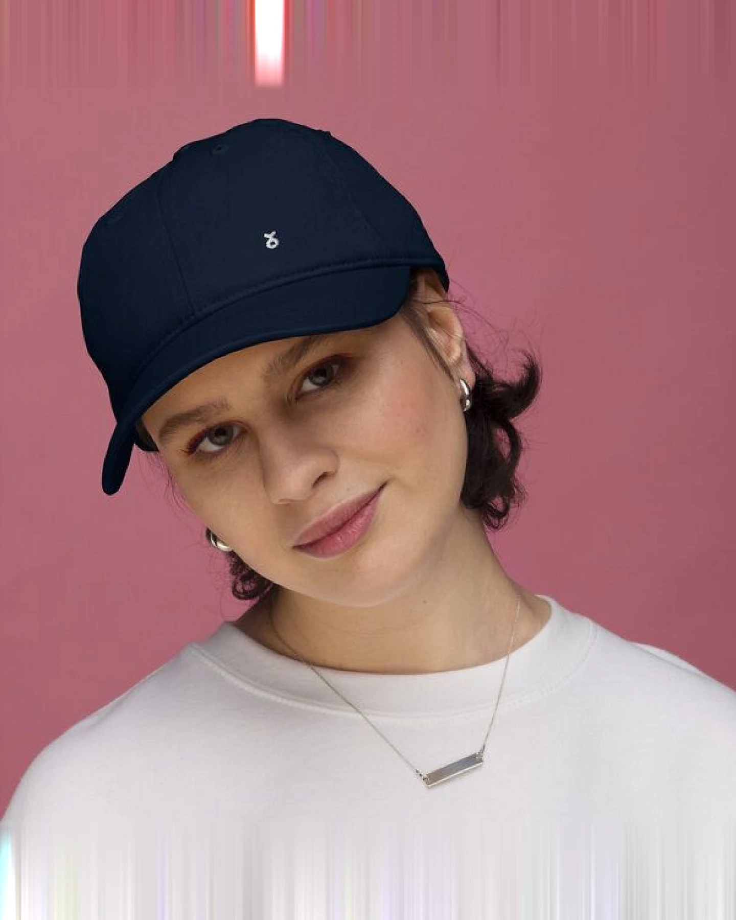 PepMelon Minimal Bio-Baseballmütze, personalisierbare Baseballkappe, dad cap – Ansicht 2