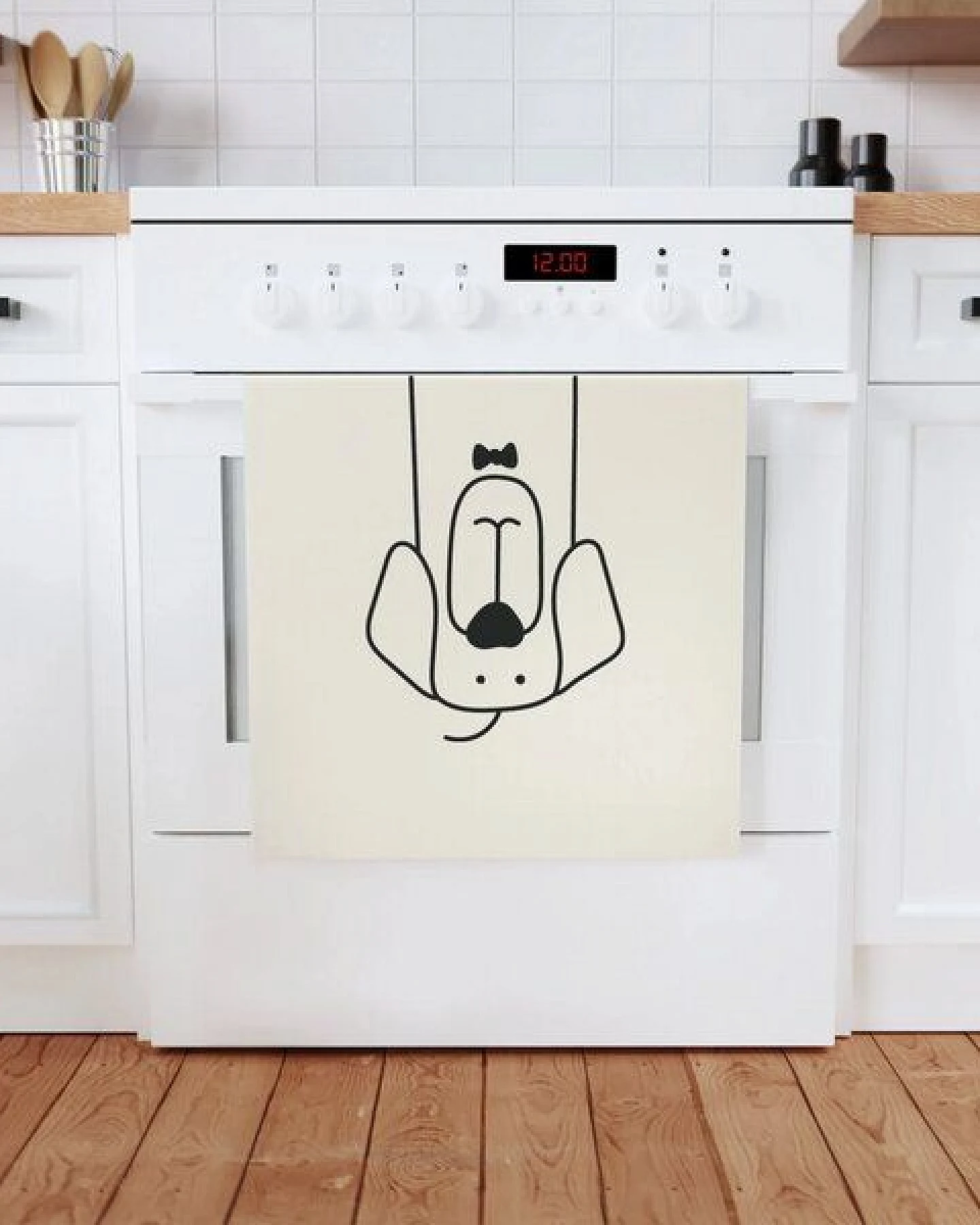PepMelon Retriever Hund Geschirrtuch, 50 x 70 cm, Bio-Baumwolle – Ansicht 3