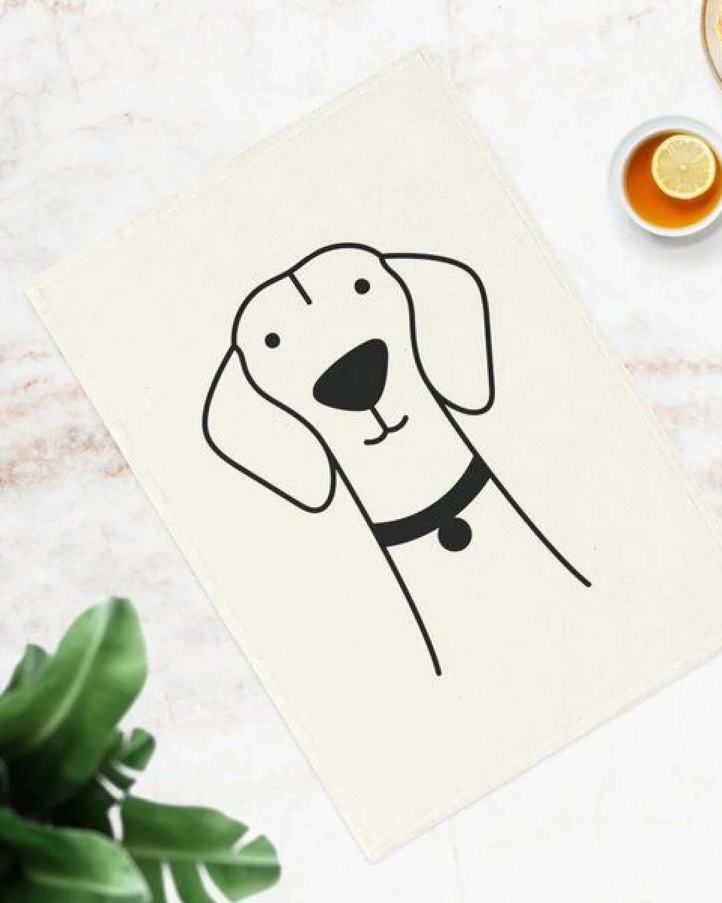 PepMelon Vizsla Hund Geschirrtuch, 50 x 70 cm, Bio-Baumwolle – Ansicht 2